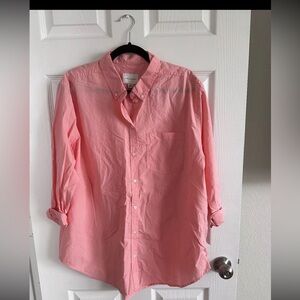 NEW Women’s American Eagle coral button up long sleeve shirt/top size small
